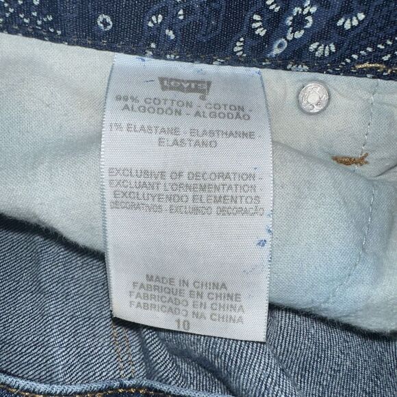 LEVIS 525 Boot Cut Perfect Waist Jeans Womens Blue Denim  Flap Pocket Size 10 - Picture 4 of 5